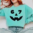 Six Seven Halloween Costume For Students Teachers 6 7 Comfort Colors Sweatshirt Chalky Mint