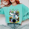 Skeleton Mad Scientist Halloween Costume Science Teacher Comfort Colors Sweatshirt Chalky Mint Skeleton Mad Scientist Halloween Costume Science Teacher Comfort Colors Sweatshirt Chalky Mint