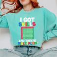 I Got Skills They'Re Multiplying Shirt Math Teacher Comfort Colors Sweatshirt Chalky Mint