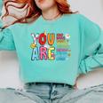 You Are Smart Brave Strong Kind Loved Motivation Teacher Kid Comfort Colors Sweatshirt Chalky Mint You Are Smart Brave Strong Kind Loved Motivation Teacher Kid Comfort Colors Sweatshirt Chalky Mint
