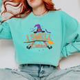 I Smell Children Wicked Cute Kindergarten Teacher Halloween Comfort Colors Sweatshirt Chalky Mint