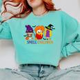 I Smell Children Witch Teacher Halloween Trick Or Teach Comfort Colors Sweatshirt Chalky Mint