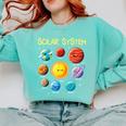 Solar System Cute Face Planets Space Science Teacher School Comfort Colors Sweatshirt Chalky Mint Solar System Cute Face Planets Space Science Teacher School Comfort Colors Sweatshirt Chalky Mint