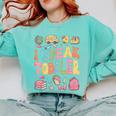 I Speak Toddler Teacher Pre-K Frist Day Back To School Comfort Colors Sweatshirt Chalky Mint