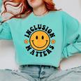 Special Education Teacher Autism Awareness Inclusion Matters Comfort Colors Sweatshirt Chalky Mint Special Education Teacher Autism Awareness Inclusion Matters Comfort Colors Sweatshirt Chalky Mint
