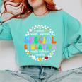 Special Education Teacher SPED Squad Team Kids Men Groovy Comfort Colors Sweatshirt Chalky Mint