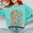 Sped Caffeinate Advocate Laminate Educate Teacher Men Women Kids Comfort Colors Sweatshirt Chalky Mint Sped Caffeinate Advocate Laminate Educate Teacher Men Women Kids Comfort Colors Sweatshirt Chalky Mint