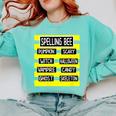 Spelling Bee Pun Halloween Costume For Teachers Comfort Colors Sweatshirt Chalky Mint