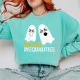 Spooky Ghost Inequalities Halloween Math Teacher Comfort Colors Sweatshirt Chalky Mint Spooky Ghost Inequalities Halloween Math Teacher Comfort Colors Sweatshirt Chalky Mint