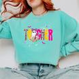 Spooky Halloween Teacher Para Counselor SPED Preppy Boo Kids Comfort Colors Sweatshirt Chalky Mint
