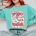 Spooky Teacher Ghost Pencil Teacher Halloween Teacher Comfort Colors Sweatshirt Chalky Mint