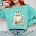 Spooky Teacher Groovy Retro Ghost Teacher Halloween 2023 For Men Women Kids Comfort Colors Sweatshirt Chalky Mint Spooky Teacher Groovy Retro Ghost Teacher Halloween 2023 For Men Women Kids Comfort Colors Sweatshirt Chalky Mint