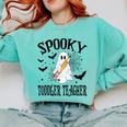 Spooky Toddler Teacher Halloween School Comfort Colors Sweatshirt Chalky Mint Spooky Toddler Teacher Halloween School Comfort Colors Sweatshirt Chalky Mint