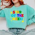 Star Of The Week Cheerful Recognition Student Teachers Class Men Women Kids Comfort Colors Sweatshirt Chalky Mint