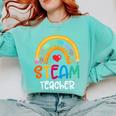 STEAM Teacher Squad Team Crew Back To School STEM Special Comfort Colors Sweatshirt Chalky Mint STEAM Teacher Squad Team Crew Back To School STEM Special Comfort Colors Sweatshirt Chalky Mint