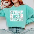 Stomp Out Bullying Back To School Education Teacher Comfort Colors Sweatshirt Chalky Mint