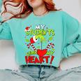 My Students Stole My Heart Teacher Holiday Merry Christmas Comfort Colors Sweatshirt Chalky Mint