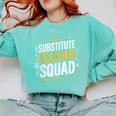 Substitute Teacher Squad Sub Teacher Substitute Teaching Comfort Colors Sweatshirt Chalky Mint