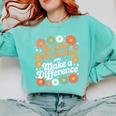 Be Like Subtraction Make A Difference Teacher Student Math Comfort Colors Sweatshirt Chalky Mint