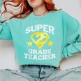 Super 2nd Grade Teacher Hero Comfort Colors Sweatshirt Chalky Mint Super 2nd Grade Teacher Hero Comfort Colors Sweatshirt Chalky Mint
