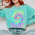 Super Teacher Back To School Apple Tie Dye First Day Comfort Colors Sweatshirt Chalky Mint
