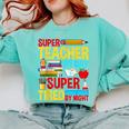 Super Teacher By Day Super Tired By Night Superhero Teacher Comfort Colors Sweatshirt Chalky Mint Super Teacher By Day Super Tired By Night Superhero Teacher Comfort Colors Sweatshirt Chalky Mint