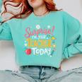 Surprise I'm Your Teacher Today Comfort Colors Sweatshirt Chalky Mint