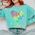 It Takes A Big Heart To Shape Little Minds Teacher Student Men Women Kids Comfort Colors Sweatshirt Chalky Mint