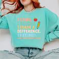 I Came I Taught I Made a Difference Proud Retired Teacher Comfort Colors Sweatshirt Chalky Mint