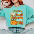 I Teach The Coolest Pumpkins In The Patch Teacher Halloween Comfort Colors Sweatshirt Chalky Mint