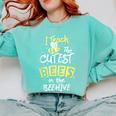 I Teach The Cutest Bees In The Beehive Kindergarten Teacher Comfort Colors Sweatshirt Chalky Mint I Teach The Cutest Bees In The Beehive Kindergarten Teacher Comfort Colors Sweatshirt Chalky Mint