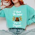 I Teach The Cutest Pre-K Pilgrims Thanksgiving Teacher Item Comfort Colors Sweatshirt Chalky Mint I Teach The Cutest Pre-K Pilgrims Thanksgiving Teacher Item Comfort Colors Sweatshirt Chalky Mint