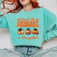 I Teach The Cutest Pumpkins Halloween Teacher Cat Lover Comfort Colors Sweatshirt Chalky Mint I Teach The Cutest Pumpkins Halloween Teacher Cat Lover Comfort Colors Sweatshirt Chalky Mint