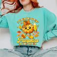 I Teach The Cutest Pumpkins In The Patch Teacher Halloween Comfort Colors Sweatshirt Chalky Mint