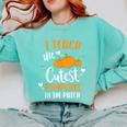 I Teach The Cutest Pumpkins In The Patch Teacher School For Men Women Kids Comfort Colors Sweatshirt Chalky Mint