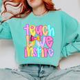 Teach Love Inspire Preppy Back To School Teacher Women Comfort Colors Sweatshirt Chalky Mint Teach Love Inspire Preppy Back To School Teacher Women Comfort Colors Sweatshirt Chalky Mint