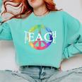 Teach Peace For Teachers And Educators Counselor Comfort Colors Sweatshirt Chalky Mint Teach Peace For Teachers And Educators Counselor Comfort Colors Sweatshirt Chalky Mint