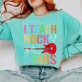I Teach Rockstars Band Vibes Teacher Rocks My Music Teaching Comfort Colors Sweatshirt Chalky Mint