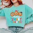 I Teach Smart Cookies Cute Back To School Teacher Comfort Colors Sweatshirt Chalky Mint I Teach Smart Cookies Cute Back To School Teacher Comfort Colors Sweatshirt Chalky Mint