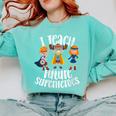 I Teach Superheroes Cute Back To School Teacher Comfort Colors Sweatshirt Chalky Mint I Teach Superheroes Cute Back To School Teacher Comfort Colors Sweatshirt Chalky Mint