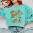 I Teach Tiny Humans About Jesus Christian Teacher Religious Comfort Colors Sweatshirt Chalky Mint I Teach Tiny Humans About Jesus Christian Teacher Religious Comfort Colors Sweatshirt Chalky Mint