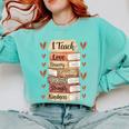 I Teach History Month Black Teacher Melanin Comfort Colors Sweatshirt Chalky Mint