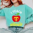 I Teach What's Your Superpower Superhero Teacher Comfort Colors Sweatshirt Chalky Mint I Teach What's Your Superpower Superhero Teacher Comfort Colors Sweatshirt Chalky Mint