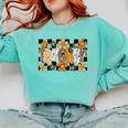 Teacher Appreciation Boho Floral Leopard Checkered Comfort Colors Sweatshirt Chalky Mint Teacher Appreciation Boho Floral Leopard Checkered Comfort Colors Sweatshirt Chalky Mint