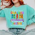 Teacher We Are Like A Box Of Crayons Back To School Men Women Kids Comfort Colors Sweatshirt Chalky Mint