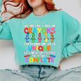 Teacher We Are Like a Box Of Crayons For Men Women Kids Comfort Colors Sweatshirt Chalky Mint