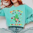 Teacher Christmas Shirts Pajama Matching Rockin' Around The Classroom -Adult Short Sleeve Small Modern Festive Christmas Teacher Xmas Vibes T-Shirt Comfort Colors Sweatshirt Chalky Mint