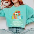 Teacher Definition Teaching School Teacher Men Women Comfort Colors Sweatshirt Chalky Mint