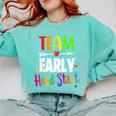 Teacher Early Childhood Education Preschool Head Start Crew Comfort Colors Sweatshirt Chalky Mint