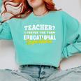 Teacher Educational Superhero School Teachers Comfort Colors Sweatshirt Chalky Mint Teacher Educational Superhero School Teachers Comfort Colors Sweatshirt Chalky Mint
